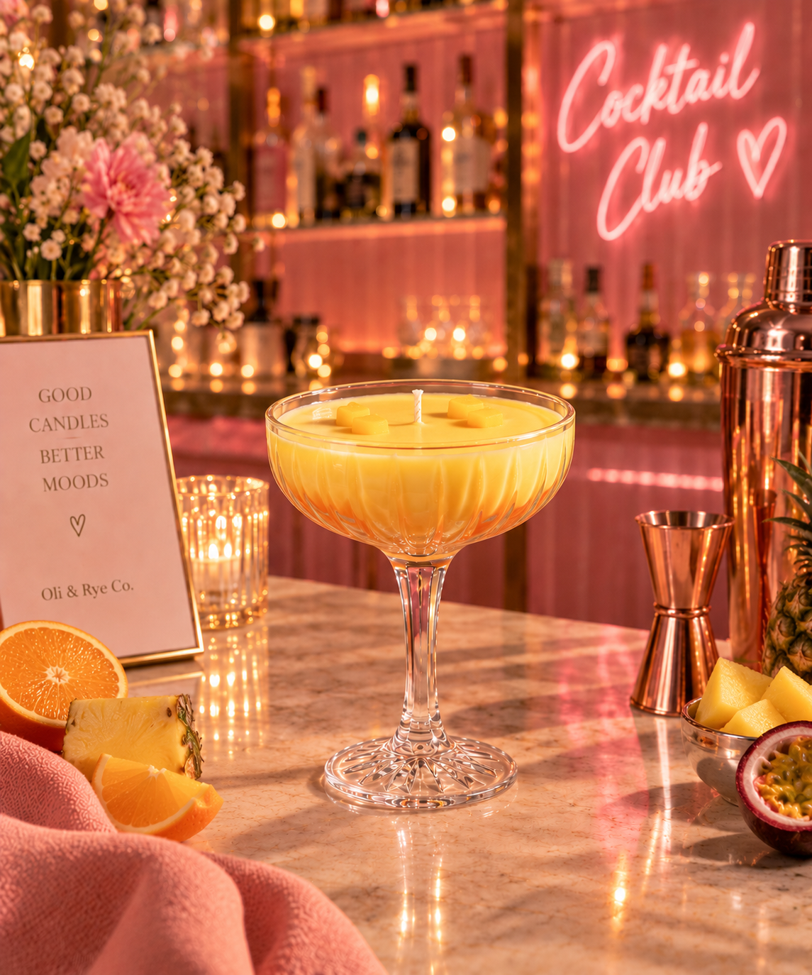 Sex on the beach Cocktail candle