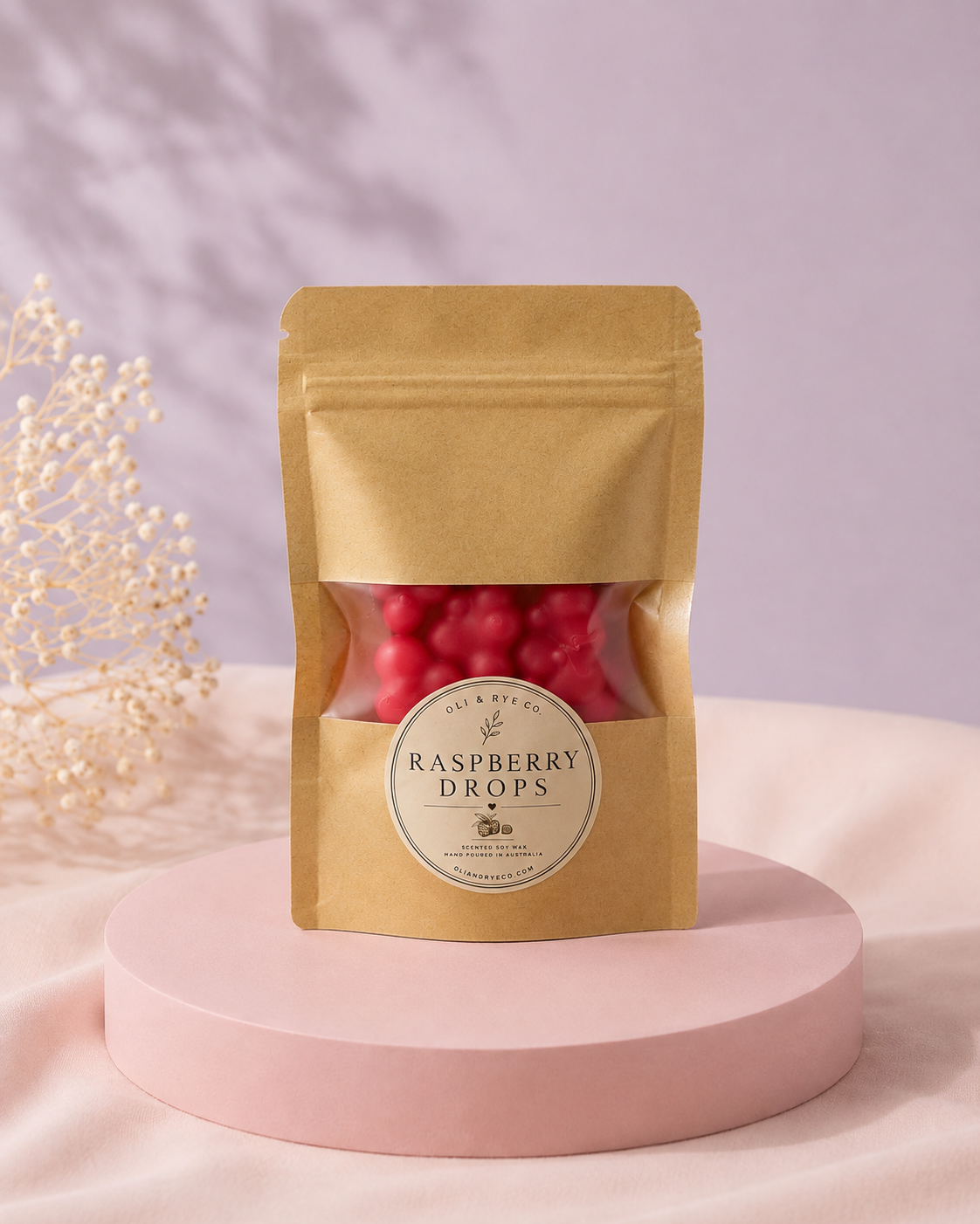 Raspberry drop clouds